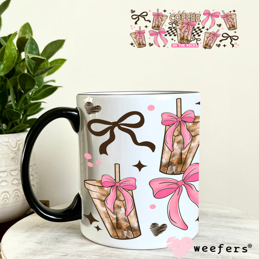 UV DTF Cup Wrap – I Like My Coffee on the Rocks 11oz Coffee Mug Weefers