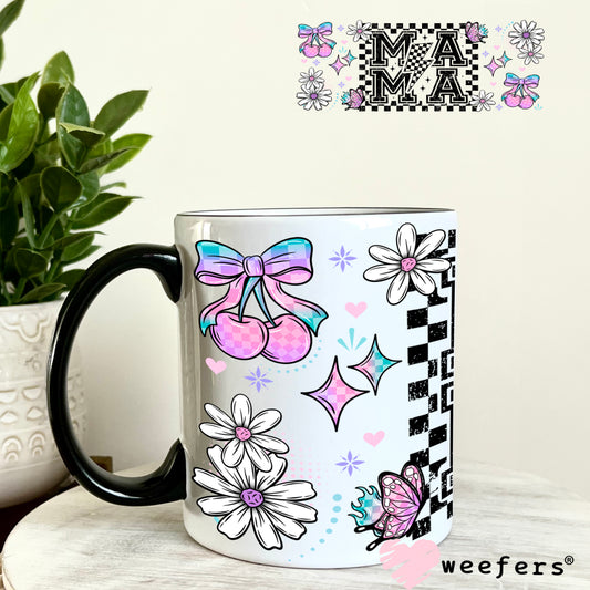 UV DTF Cup Wrap – Mama Lavender Cherries 11oz Coffee Mug Weefers