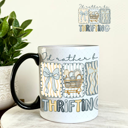 UV DTF Decal - I'd Rather be Thrifting 11oz Coffee Mug Weefers