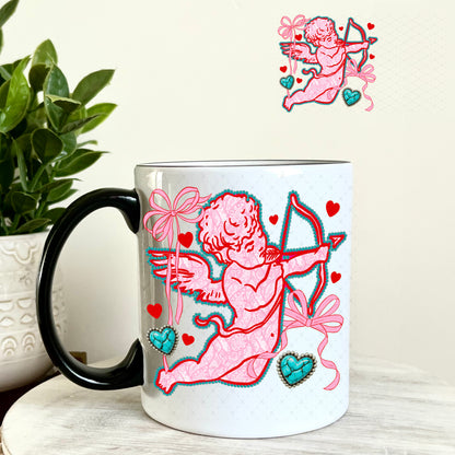 UV DTF Decal -Cupid Valentine's Day 11oz Coffee Mug Weefers