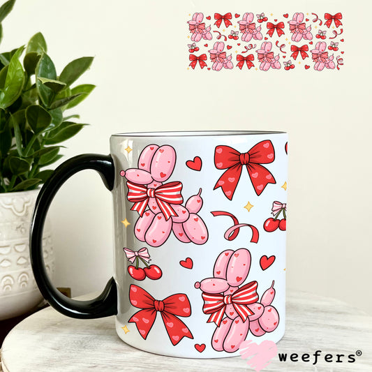 UV DTF Cup Wrap – Valentine's Day Balloon Dogs 11oz Coffee Mug Weefers