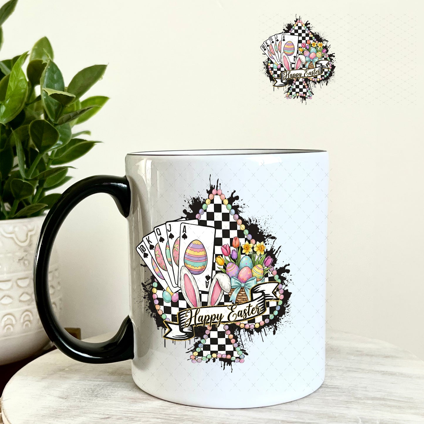 UV DTF Decal - Happy Easter Western 11oz Coffee Mug Weefers