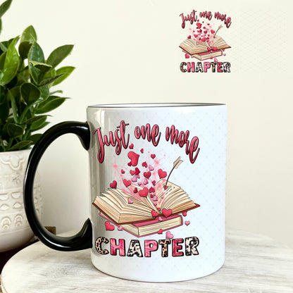 UV DTF Decal - Just One More Chapter Valentine's Day 11oz Coffee Mug Weefers