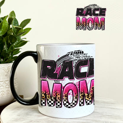 UV DTF Decal - Race Mom 11oz Coffee Mug Weefers