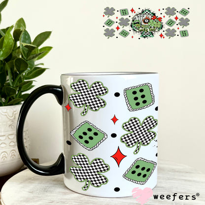 UV DTF Cup Wrap – Lucky Girl Western St Patrick's Day - Weefers Exclusive 11oz Coffee Mug Weefers