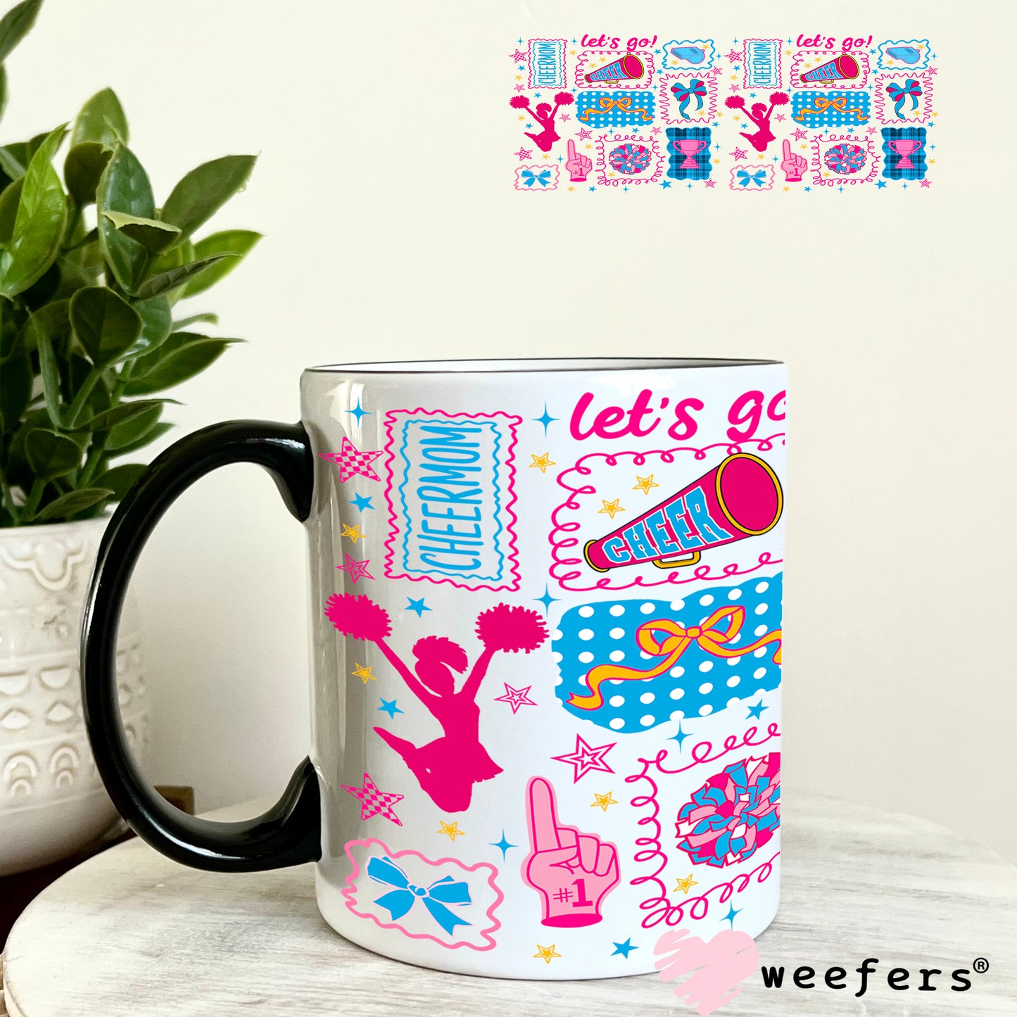 UV DTF Cup Wrap – Cheer Mom Weefers Exclusive 11oz Coffee Mug Weefers