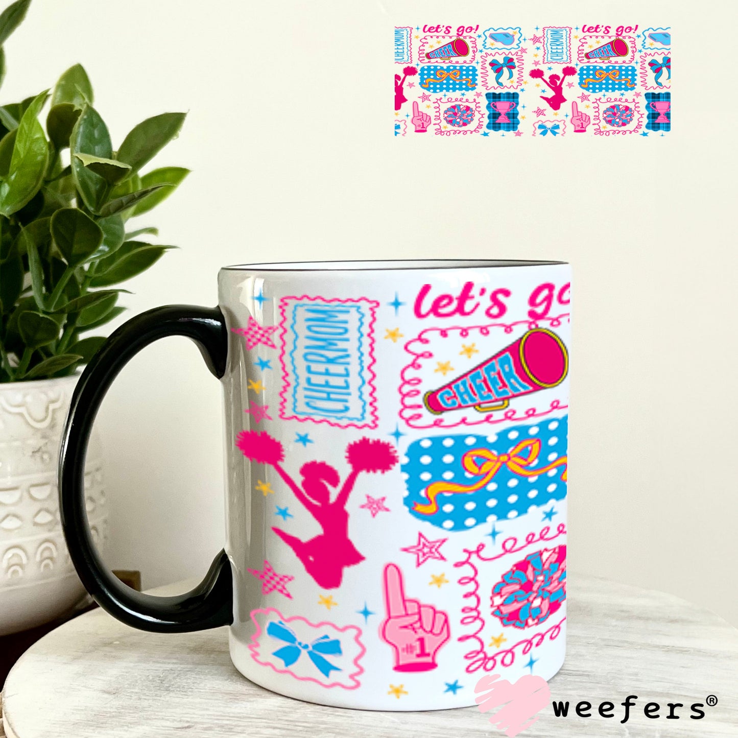 UV DTF Cup Wrap – Cheer Mom Weefers Exclusive 11oz Coffee Mug Cup Wrap Weefers