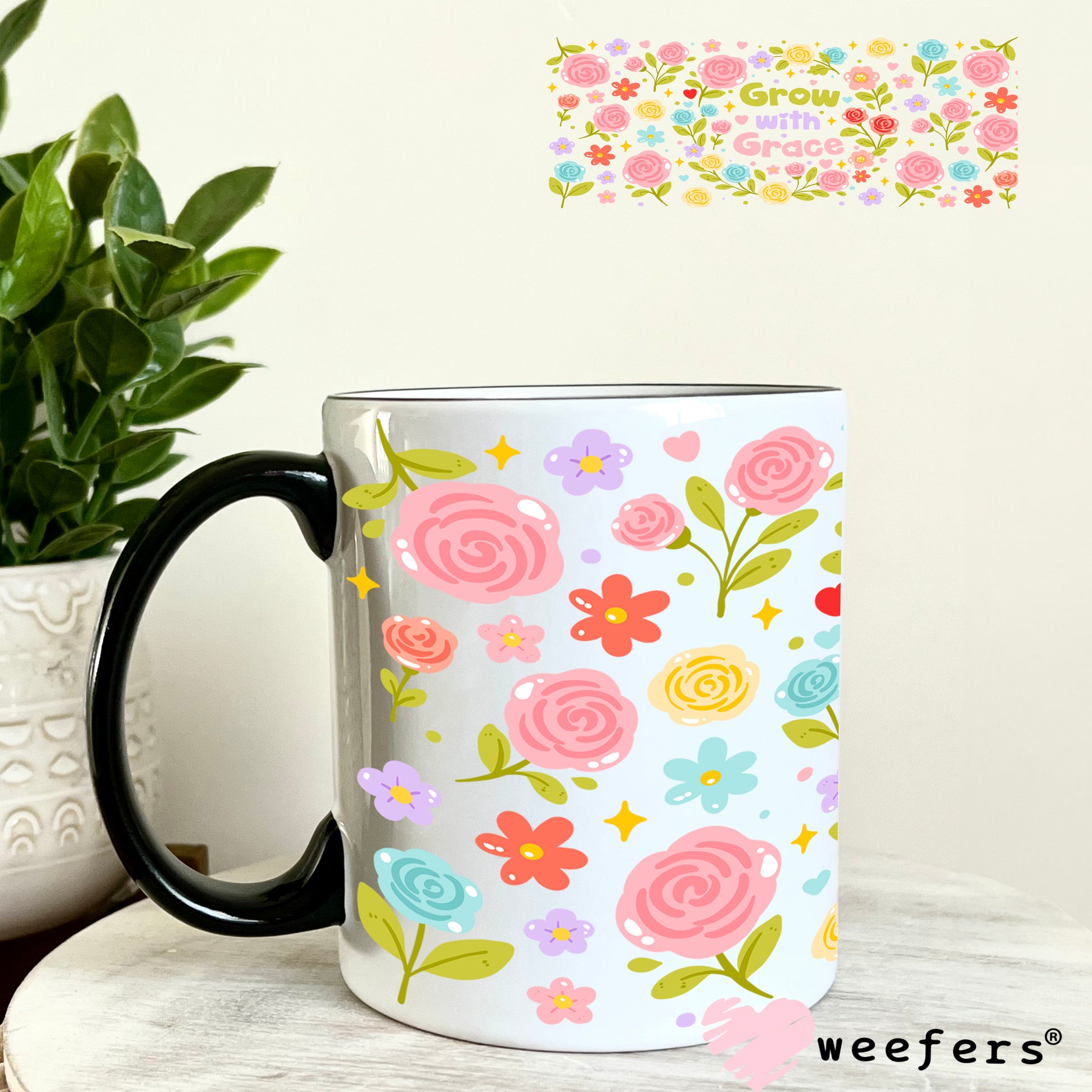 UV DTF Cup Wrap – Grow with Grace 11oz Coffee Mug Weefers