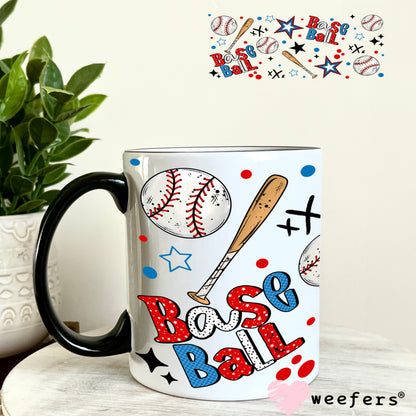 UV DTF Cup Wrap – Baseball Bats and Balls 11oz Coffee Mug Weefers