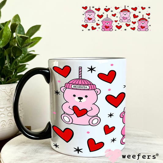 UV DTF Cup Wrap – Viral Pink Bear 11oz Coffee Mug Weefers