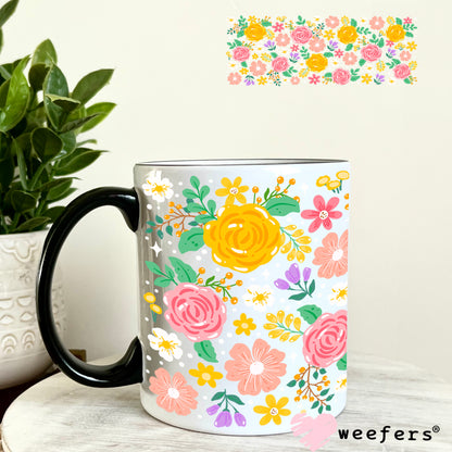 UV DTF Cup Wrap – Spring Roses 11oz Coffee Mug Weefers