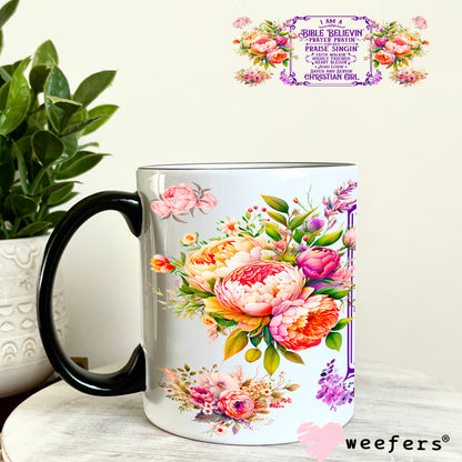UV DTF Cup Wrap – I am a Bible Believing Prayer Prayin' 11oz Coffee Mug Weefers