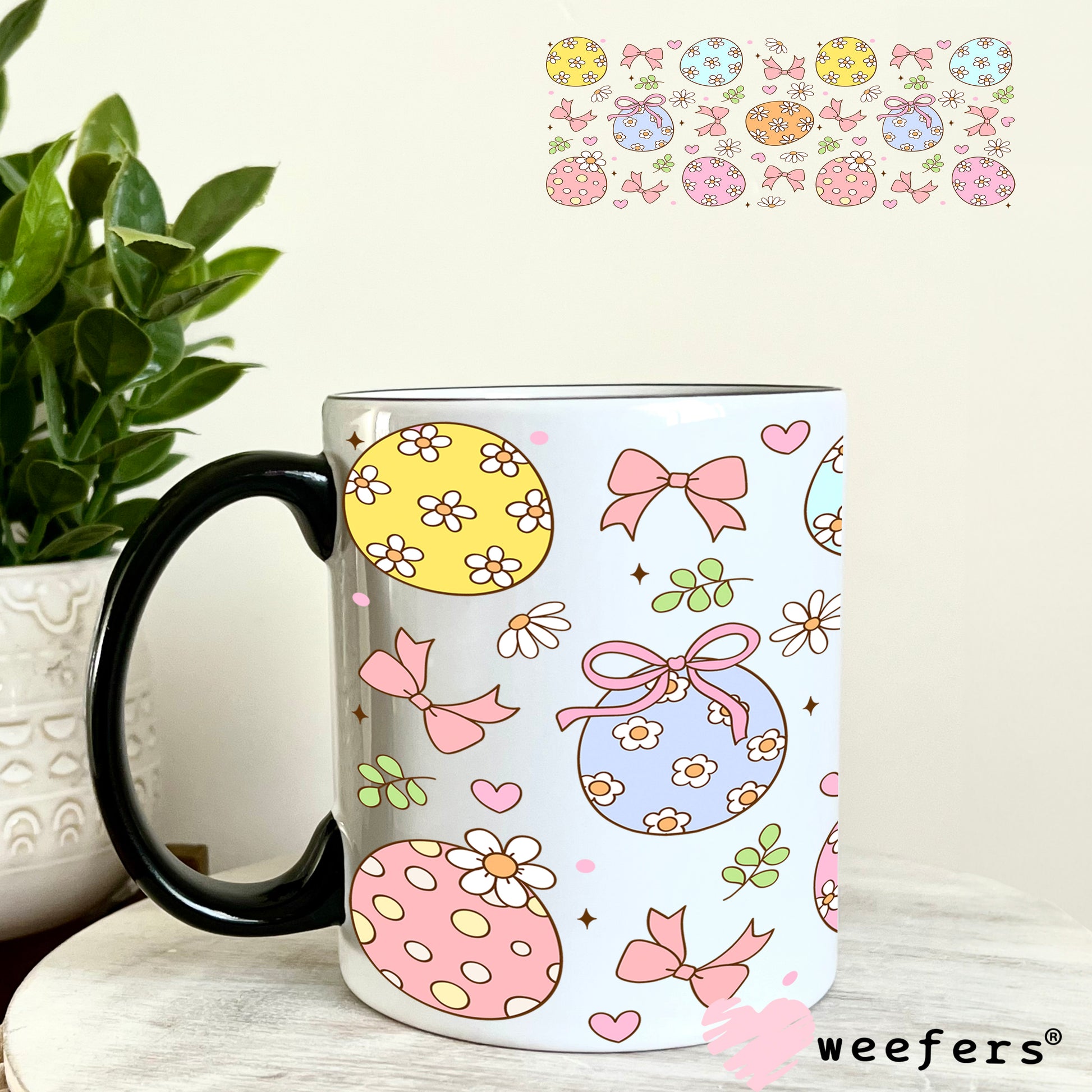UV DTF Cup Wrap – Easter Eggs 11oz Coffee Mug Weefers