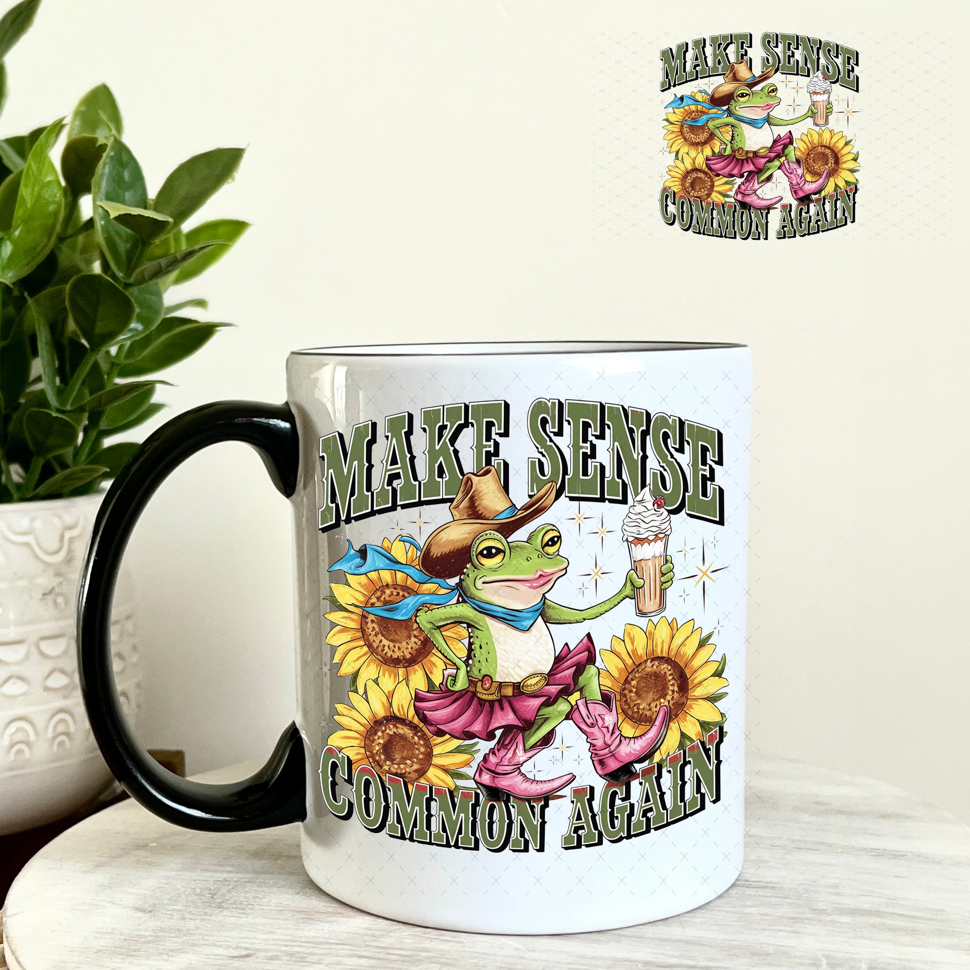 UV DTF Decal - Make Sense Common Again 11oz Coffee Mug Weefers