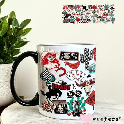 UV DTF Cup Wrap – Stay Wild Cowgirl Sass 11oz Coffee Mug Weefers