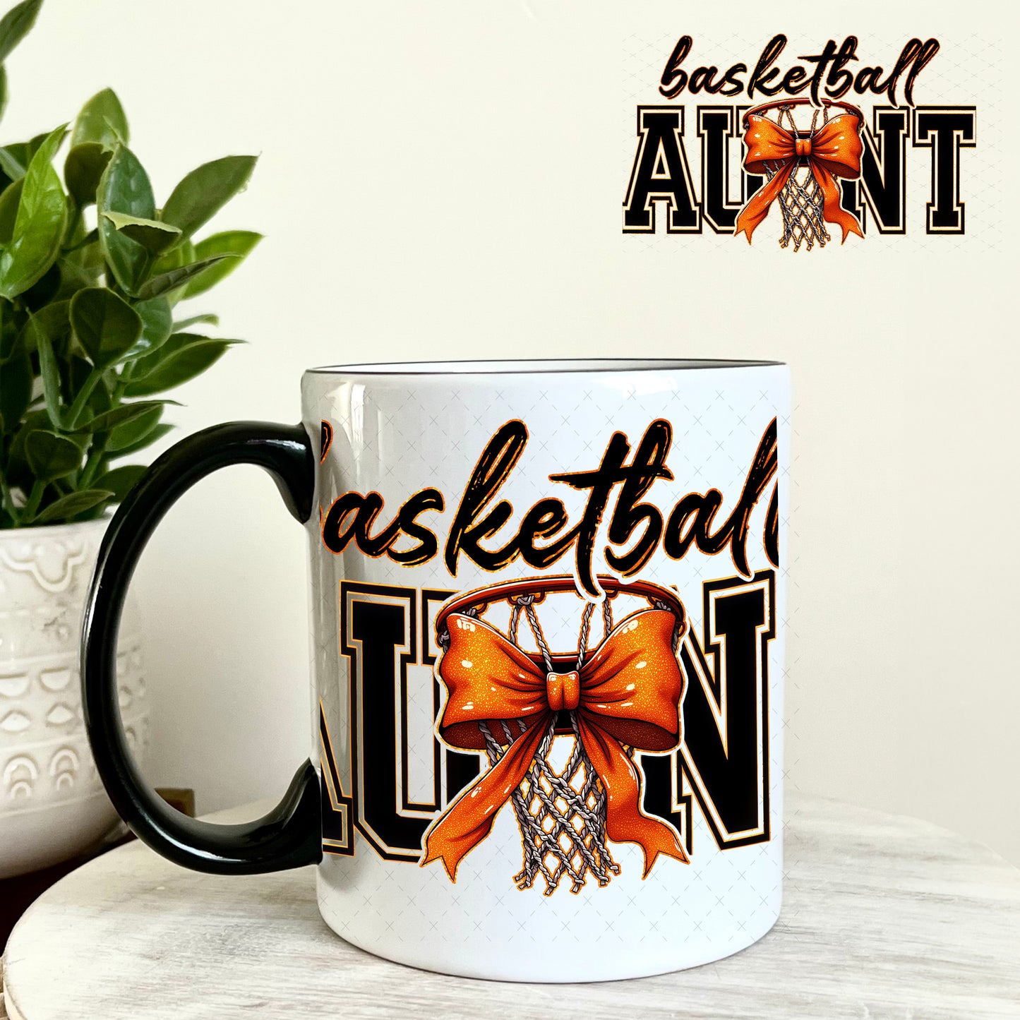 UV DTF Decal - Basketball Aunt 11oz Coffee Mug Weefers