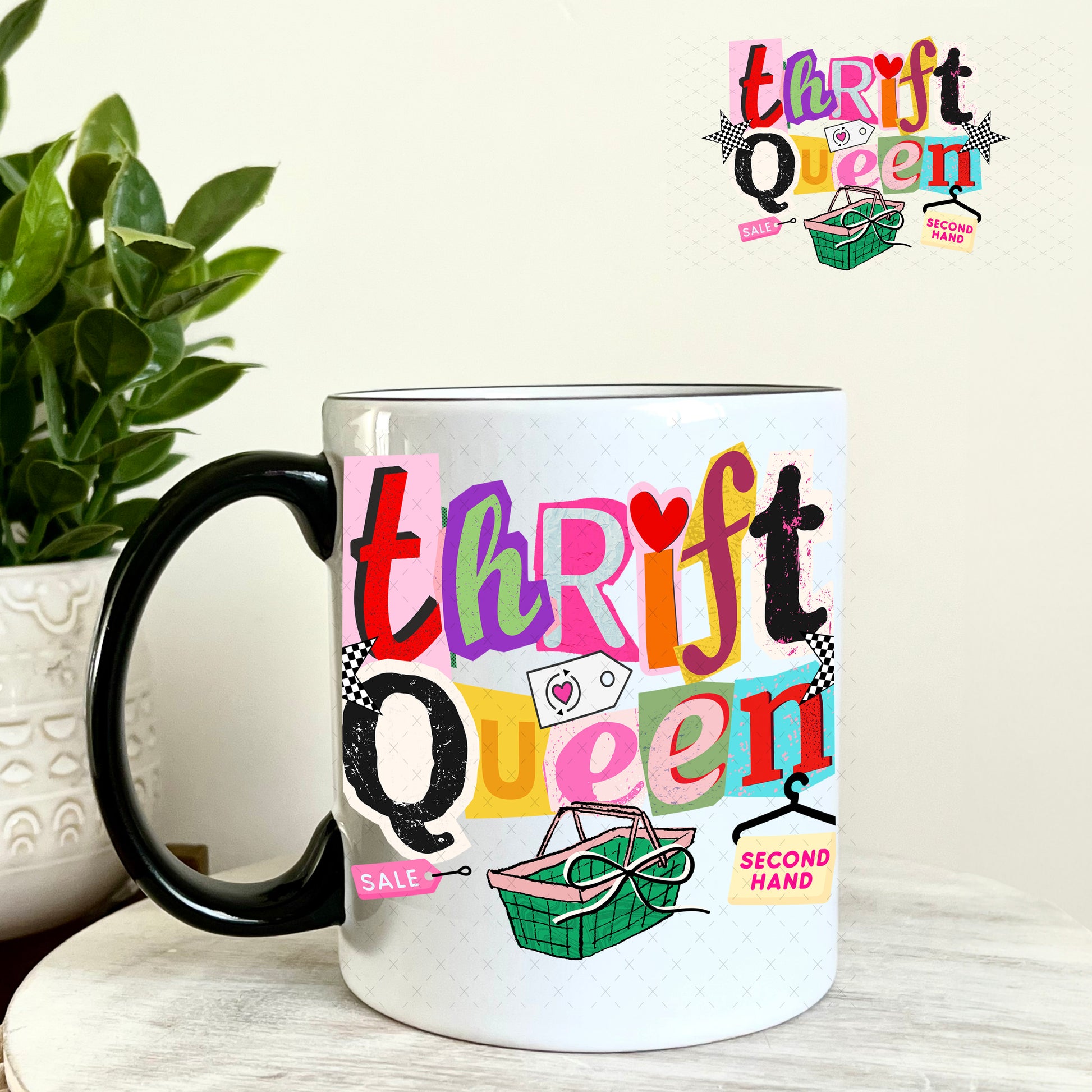 UV DTF Decal - Thrift Queen 11oz Coffee Mug Weefers