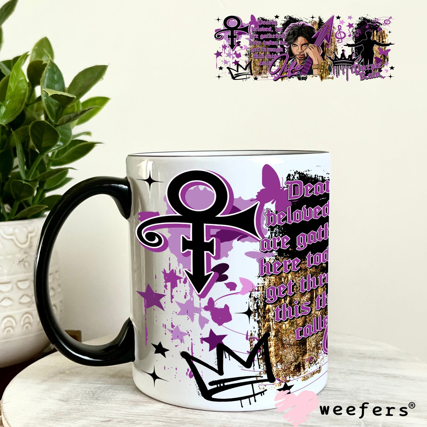 UV DTF Cup Wrap – Prince 11oz Coffee Mug Weefers