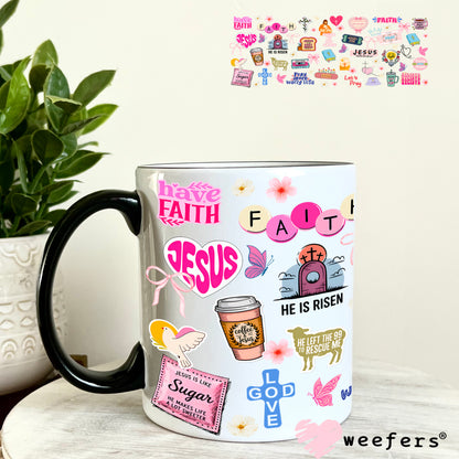 UV DTF Cup Wrap – Christian Faith Jesus 11oz Coffee Mug Weefers
