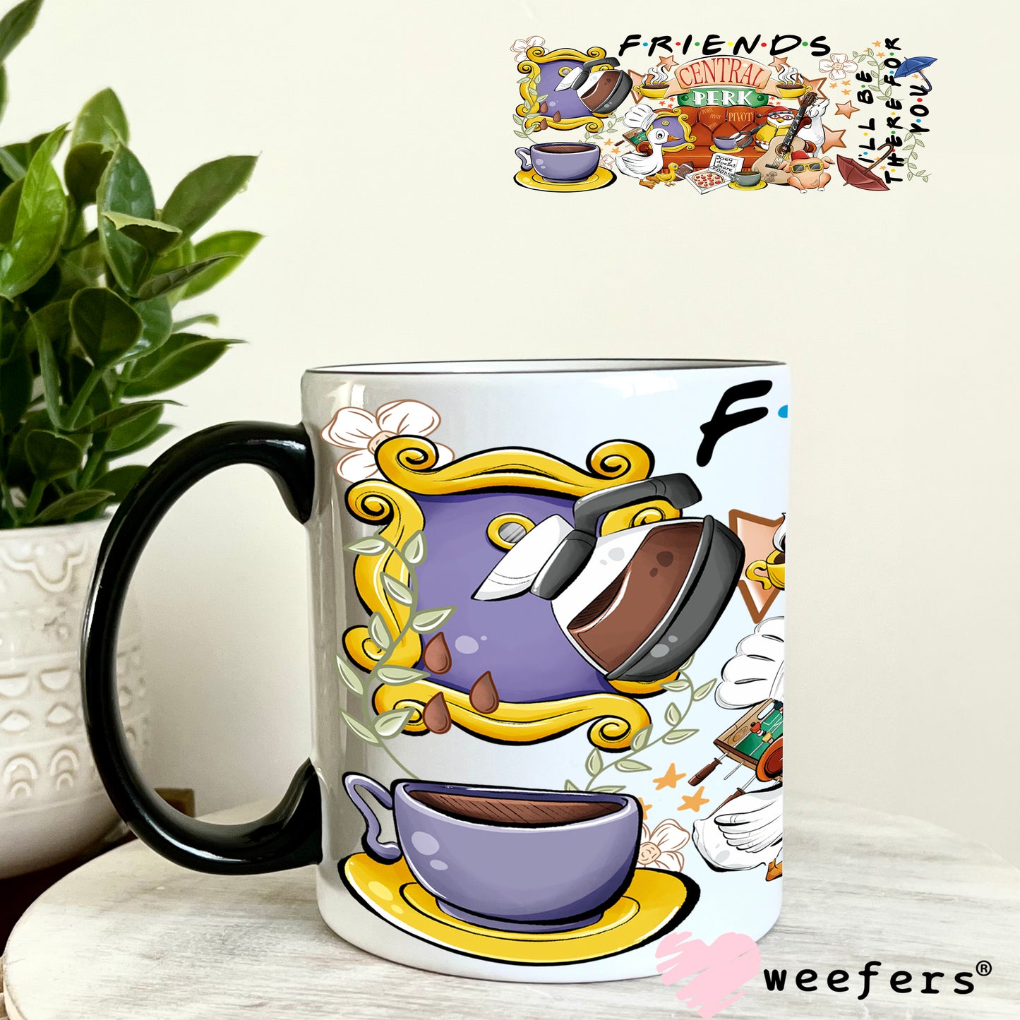 UV DTF Cup Wrap – Friends Central Perk 11oz Coffee Mug Weefers