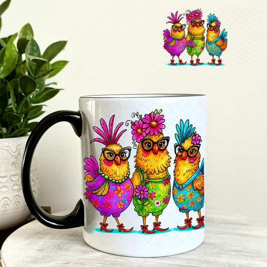 UV DTF Decal - Bougee Chicken Ladies 11oz Coffee Mug Weefers