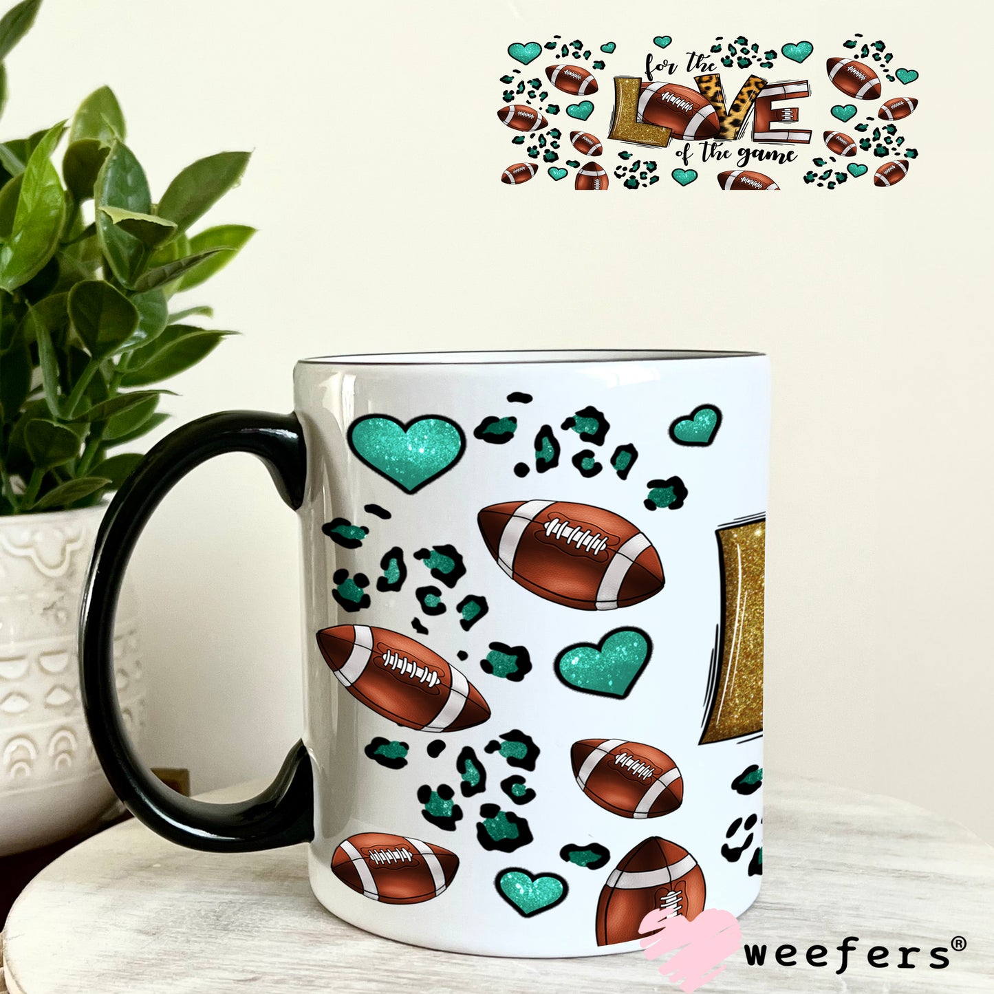 UV DTF Cup Wrap – For the Love of the Game Football 11oz Coffee Mug Weefers