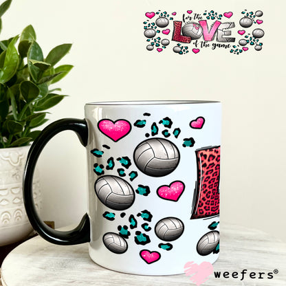 UV DTF Cup Wrap – For the Love of the Game Volleyball 11oz Coffee Mug Weefers