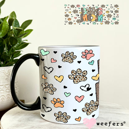 UV DTF Cup Wrap – Dog Mom Leopard Paws 11oz Coffee Mug Weefers