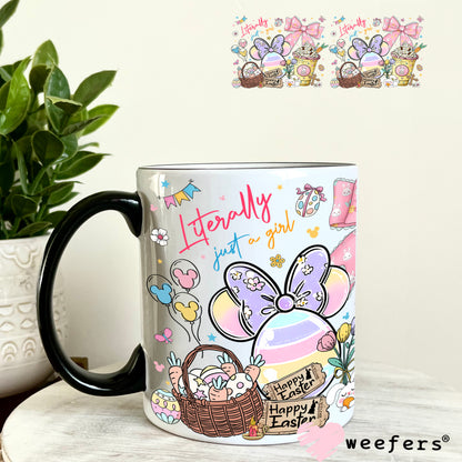UV DTF Cup Wrap – Literally Just a Girl Easter 11oz Coffee Mug Weefers