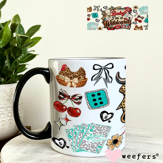 UV DTF Cup Wrap – Baby I'm a Wildcard - Weefers Exclusive 11oz Coffee Mug Cup Wrap Weefers
