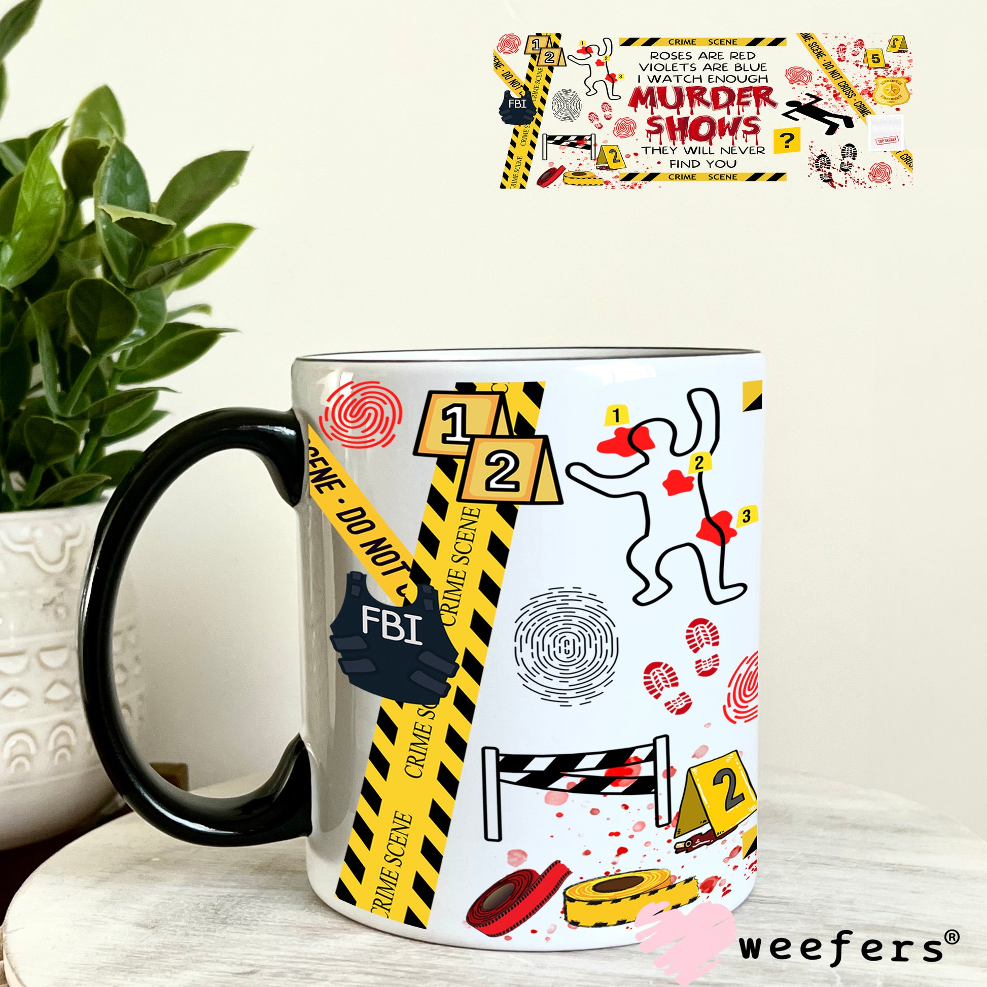 UV DTF Cup Wrap – Murder Shows 11oz Coffee Mug Weefers