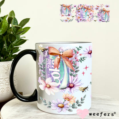 UV DTF Cup Wrap – Diet Cola Floral Soda 11oz Coffee Mug Weefers