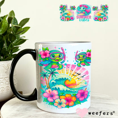 UV DTF Cup Wrap – Summer Vibes Seaturtles 11oz Coffee Mug Weefers