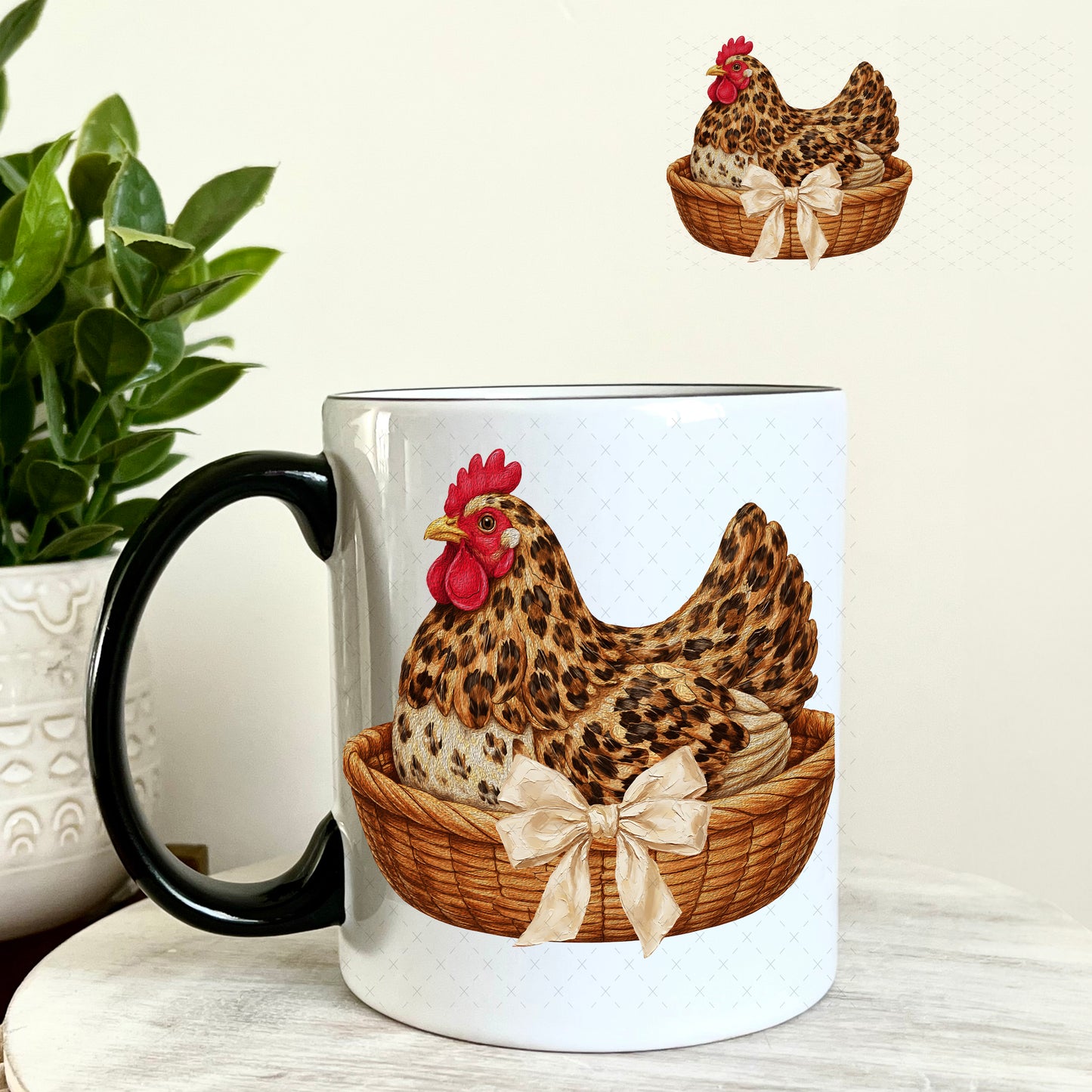 UV DTF Decal - Farm Hen 11oz Coffee Mug Weefers