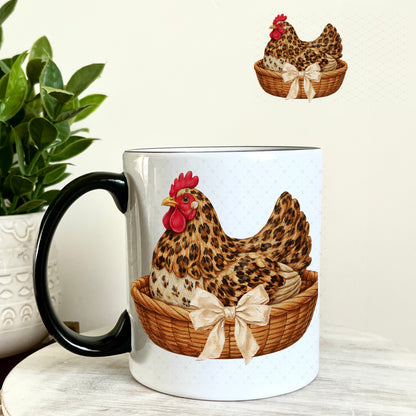 UV DTF Decal - Farm Hen 11oz Coffee Mug Weefers