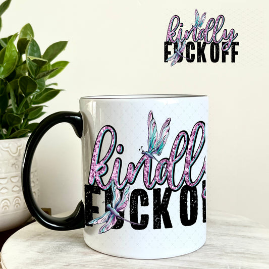UV DTF Decal - Kindly F Off 11oz Coffee Mug Weefers