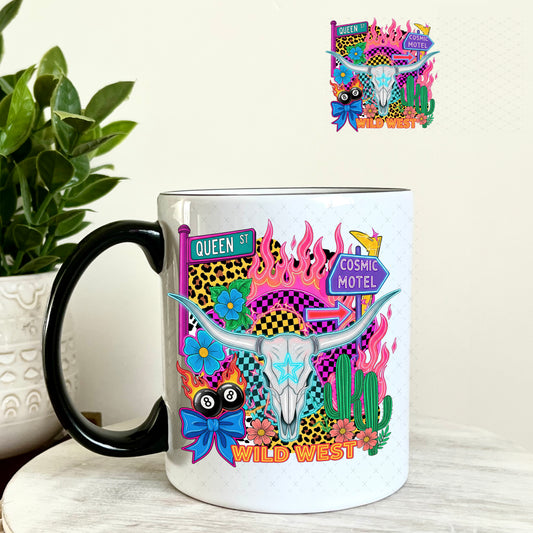 UV DTF Decal - Cosmic Hotel Wesern 11oz Coffee Mug Weefers