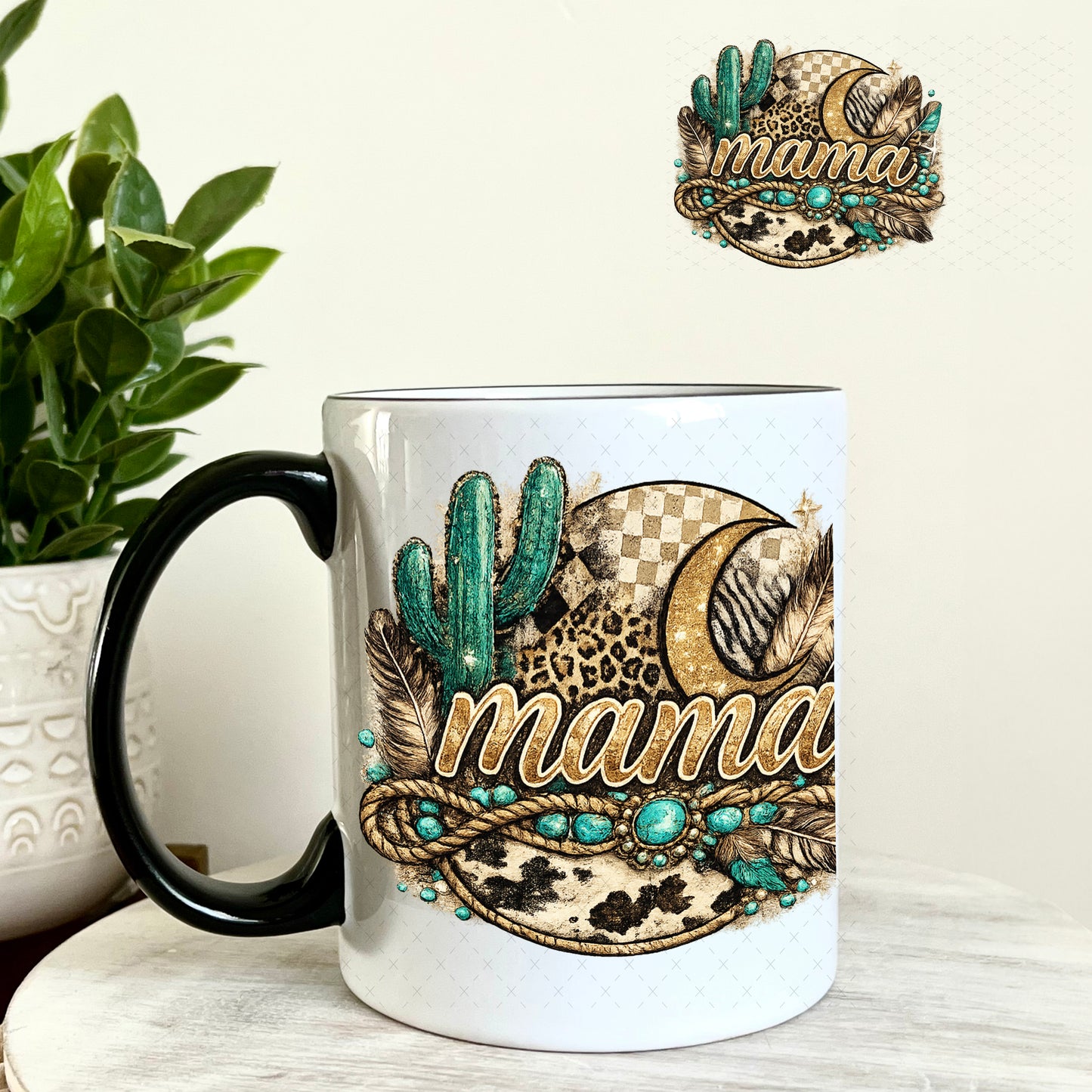 UV DTF Decal - Mama Western 11oz Coffee Mug Weefers