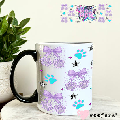 UV DTF Cup Wrap – Dog Mom Lilac Blue - Weefers Exclusive 11oz Coffee Mug Weefers