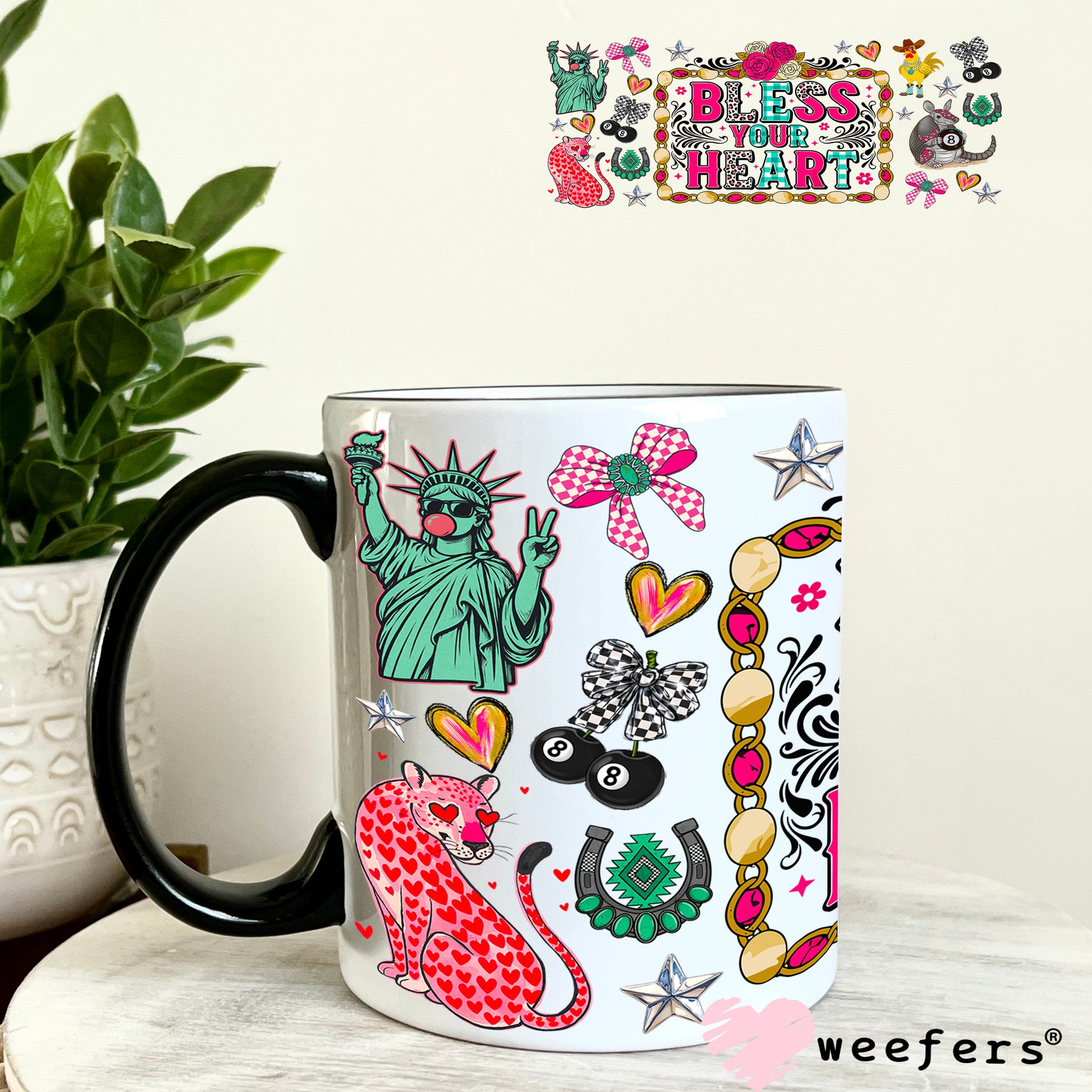 UV DTF Cup Wrap – Bless Your Heart - Weefers Exclusive 11oz Coffee Mug Weefers