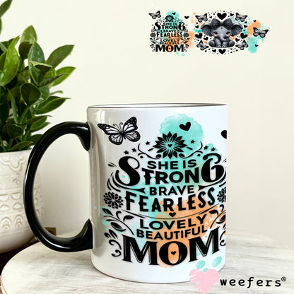 UV DTF Cup Wrap – She is Strong 11oz Coffee Mug Weefers