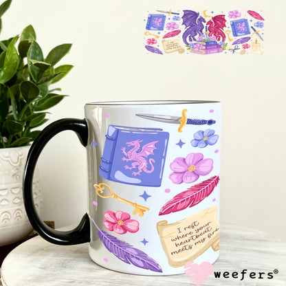 UV DTF Cup Wrap – Fantasy Romance Book Lover 11oz Coffee Mug Weefers