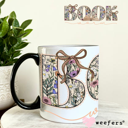 UV DTF Cup Wrap – Bookworm Floral 11oz Coffee Mug Weefers
