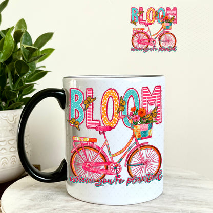 UV DTF Decal - Bloom Where You're Planted 11oz Coffee Mug Weefers