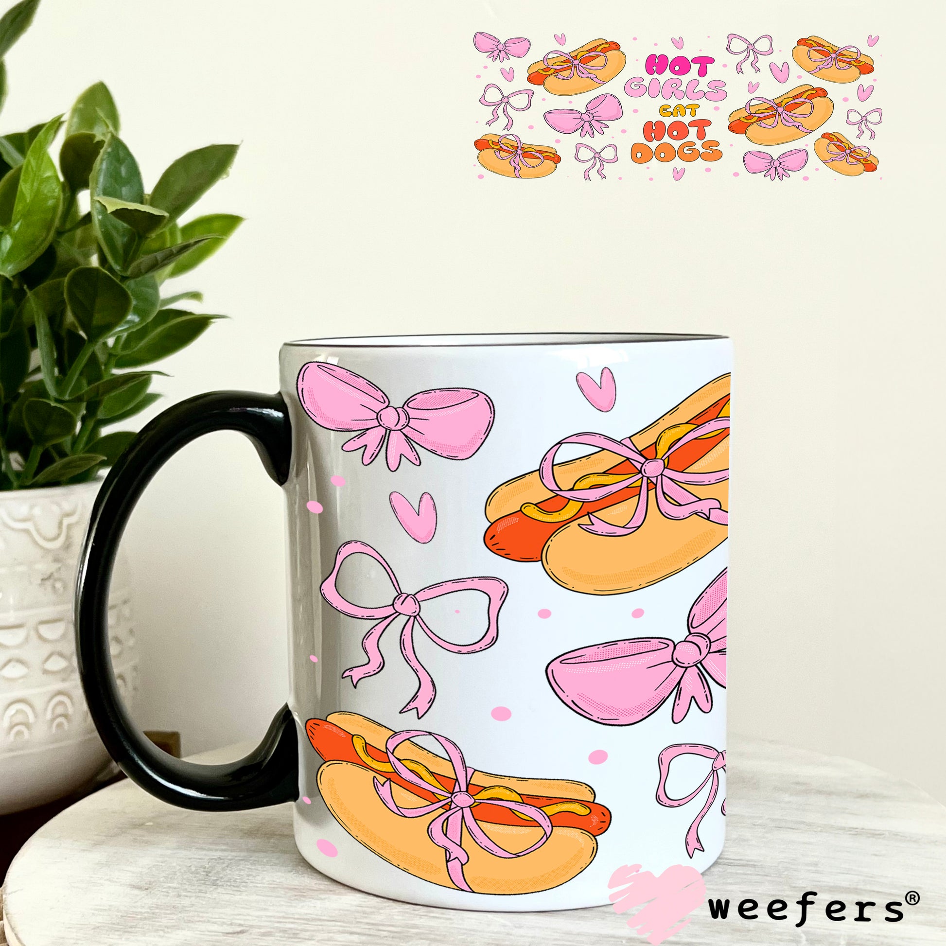 UV DTF Cup Wrap – Hot Girls Eat Hot Dogs 11oz Coffee Mug Weefers