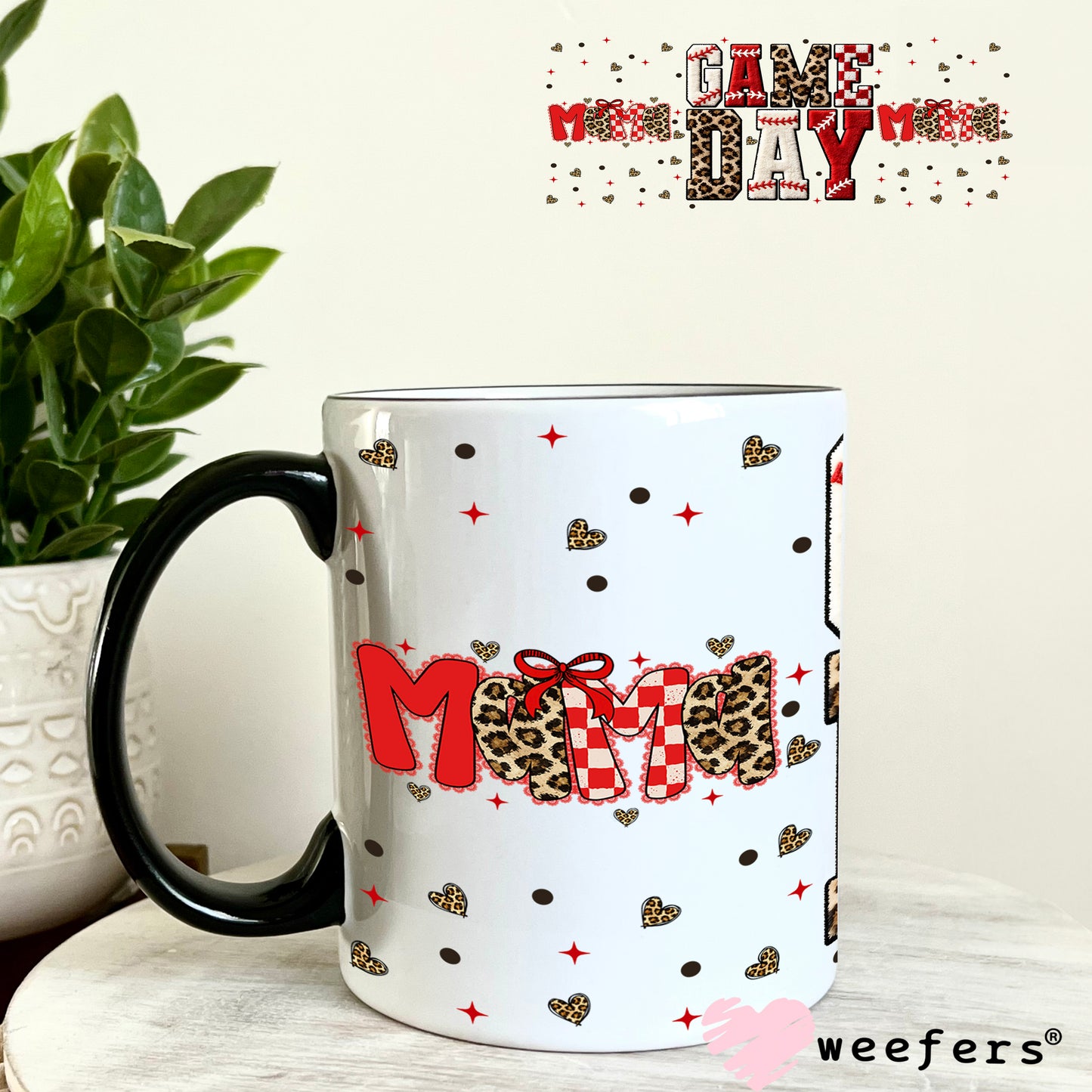 UV DTF Cup Wrap – Game Day Mama Baseball - Weefers Exclusive 11oz Coffee Mug Weefers