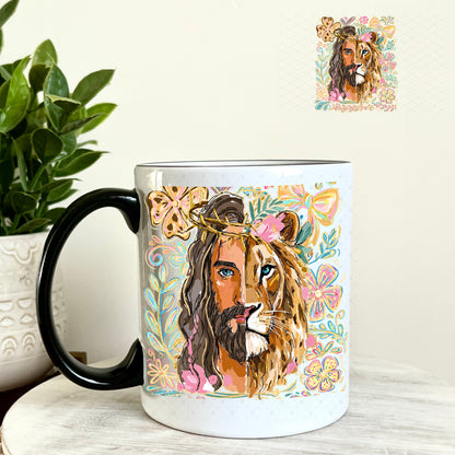 UV DTF Decal - Jesus Lion 11oz Coffee Mug Weefers