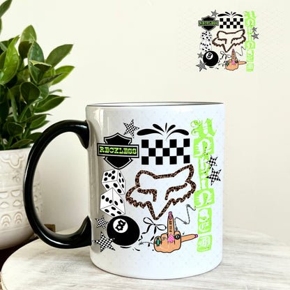 UV DTF Decal - Reckless Unhinged 11oz Coffee Mug Weefers