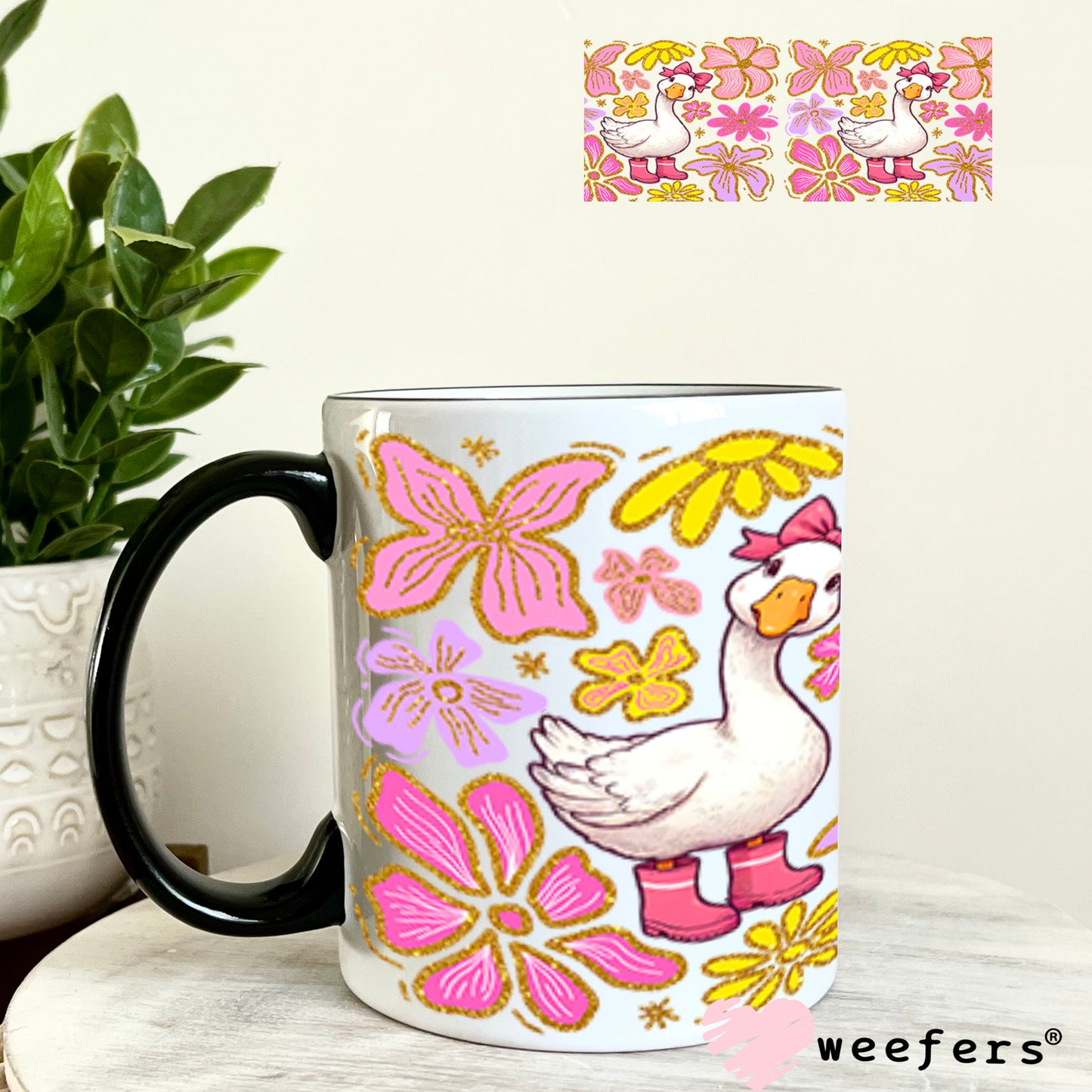 UV DTF Cup Wrap – Curious Geese 11oz Coffee Mug Weefers