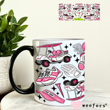 UV DTF Cup Wrap – Pink Golf Favorite Things 11oz Coffee Mug Weefers